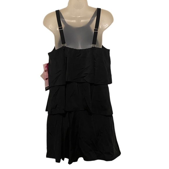 Fit 4 U High Neck Tiered Swimsuit Size 18W - Picture 3 of 11